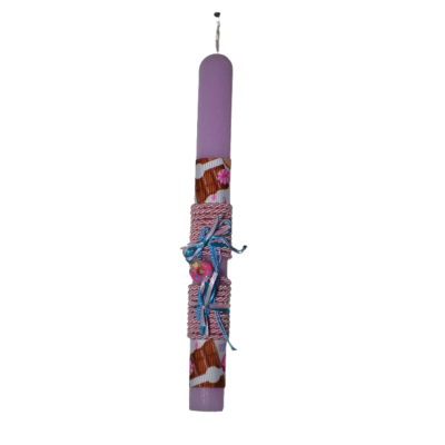 Χειροποίητη Αρωματική Λαμπάδα βραχιόλι με Donut Ροζ Στοιχείο (2026195)