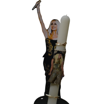 Χειροποίητη Αρωματική Λαμπάδα Με την Διάσημη Τραγουδίστρια σε Διακοσμητική Βάση (2026202) Χειροποίητη Αρωματική Λαμπάδα Με την Διάσημη Τραγουδίστρια σε Διακοσμητική Βάση (2026202)