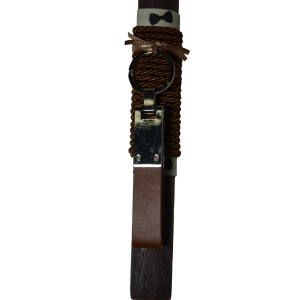 Χειροποίητη Αρωματική Λαμπάδα Με Δερμάτινο καφέ Μπρελόκ (2026213)