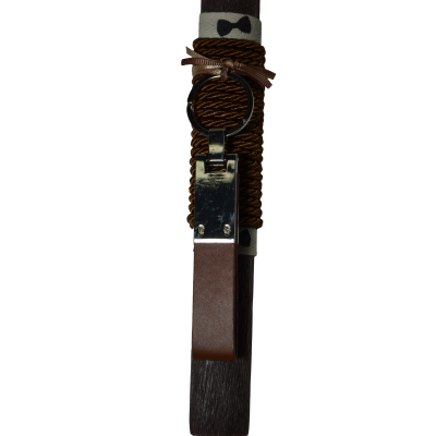 Χειροποίητη Αρωματική Λαμπάδα Με Δερμάτινο καφέ Μπρελόκ (2026213) Χειροποίητη Αρωματική Λαμπάδα Με Δερμάτινο καφέ Μπρελόκ (2026213)