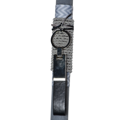 Χειροποίητη Αρωματική Λαμπάδα Με Δερμάτινο Μαύρο Μπρελόκ (2026214) Χειροποίητη Αρωματική Λαμπάδα Με Δερμάτινο Μαύρο Μπρελόκ (2026214)