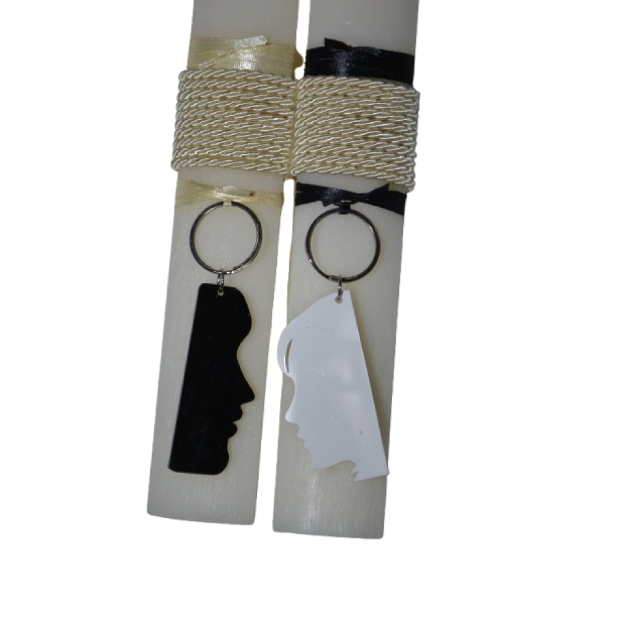 Χειροποίητη Αρωματική Λαμπάδα Για Ζευγάρι με μπρελόκ Προσωπεία (2026251) Χειροποίητη Αρωματική Λαμπάδα Για Ζευγάρι με μπρελόκ Προσωπεία (2026251)