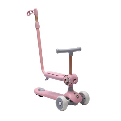 Bebestars Scooter με Λαβή γονέα Xride 3in1 Pink (672-185)