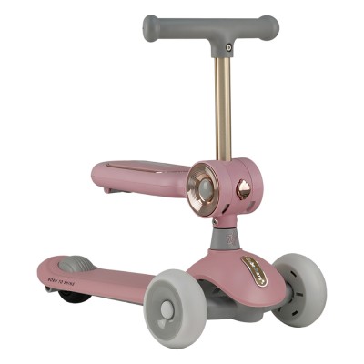 Bebestars Scooter με Λαβή γονέα Xride 3in1 Pink (672-185)