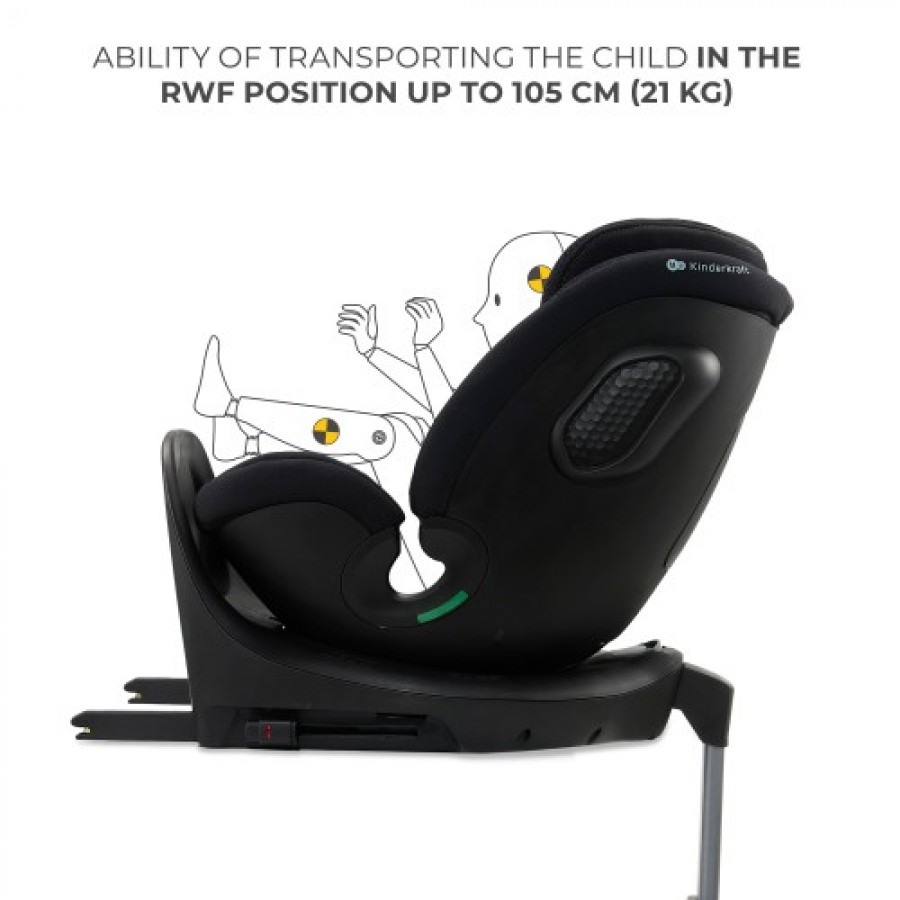 Kinderkraft Xrider 2 Καθισματάκι Αυτοκινήτου i-Size με Isofix Black (KCXRID02BLK0000)