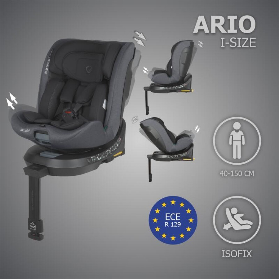 Coccolle Κάθισμα Αυτοκινήτου Ario i-SIZE 40-150cm Anthracite (326089062)