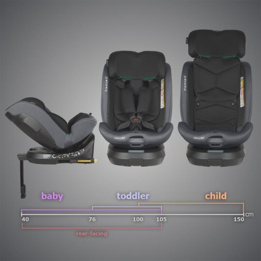 Coccolle Κάθισμα Αυτοκινήτου Ario i-SIZE 40-150cm Anthracite (326089062)