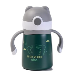 Abo Παγούρι θερμός 300 ml με μαλακό καλαμάκι & λαβές You Croc my World (313404)