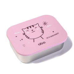 Abo Δοχείο από ανοξείδωτο ατσάλι 1200ml με αποσπώμενο καπάκι και διαχωριστικό σιλινκόνης You are Meow Favourite (313501)