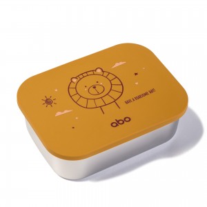 Abo Δοχείο από ανοξείδωτο ατσάλι 1200ml με αποσπώμενο καπάκι και διαχωριστικό σιλινκόνης Have a Roarsome Day (313502)