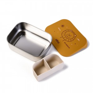 Abo Δοχείο από ανοξείδωτο ατσάλι 1200ml με αποσπώμενο καπάκι και διαχωριστικό σιλινκόνης Have a Roarsome Day (313502)