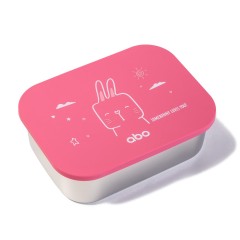 Abo Δοχείο από ανοξείδωτο ατσάλι 1200ml με αποσπώμενο καπάκι και διαχωριστικό σιλινκόνης Somebunny Loves You (313503)