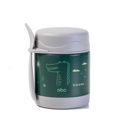 Abo Παιδικό δοχείο φαγητού ισοθερμικό στρογγυλό 300ml με κουταλοπίρουνο you croc my world (313604)