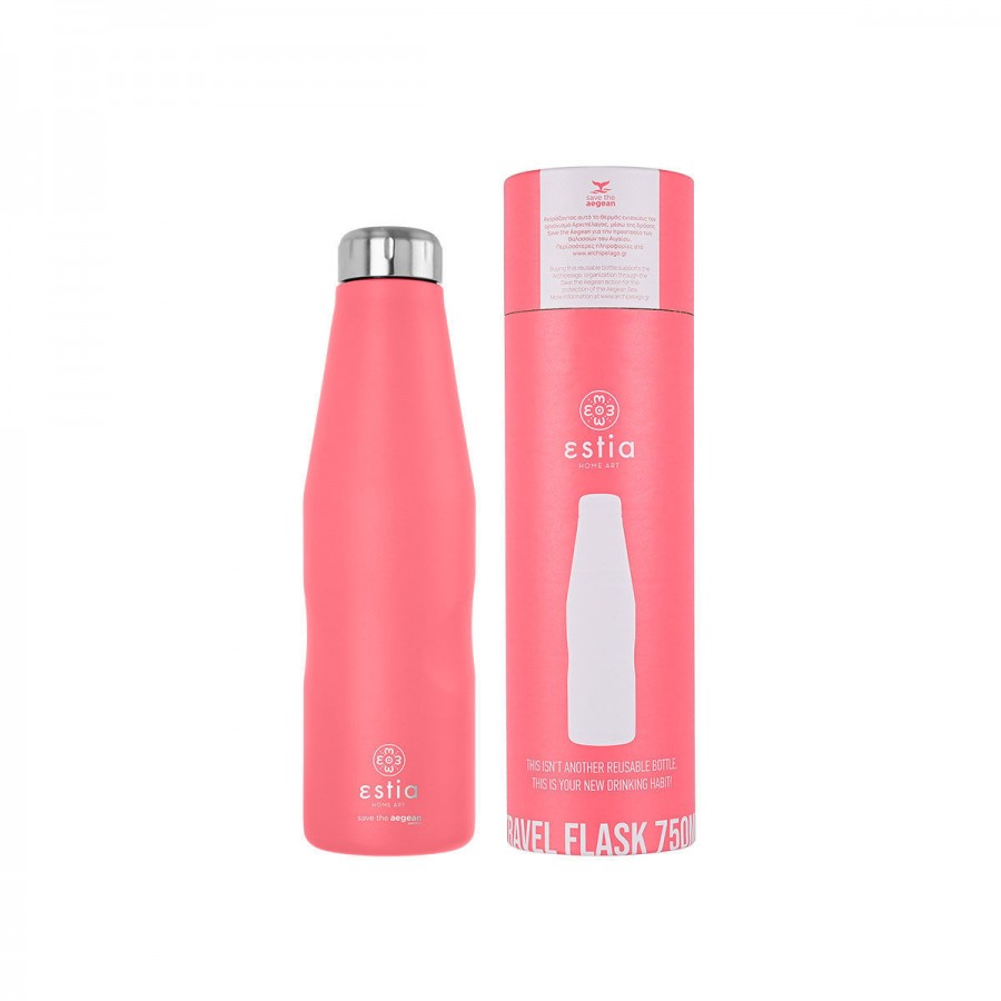 Estia θερμός Travel Flask Save The Aegean 750ml Fusion Coral (01-16586)