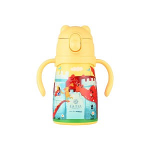 Estia Παιδικό Παγούρι Θερμός Ανοξείδωτο με Καλαμάκι 300ml Fortress Dragon (01-33217)