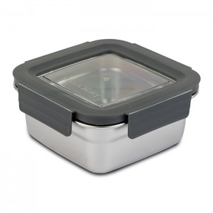 Nava Δοχείο φαγητού ανοξείδωτο ορθογώνιο με πλαστικό καπάκι "Misty" 900ml  (10-002-112) Nava Δοχείο φαγητού ανοξείδωτο ορθογώνιο με πλαστικό καπάκι "Misty" 900ml  (10-002-112)