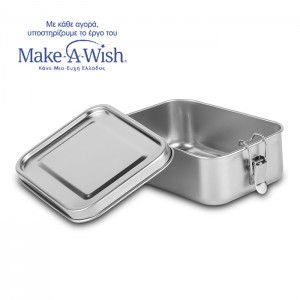 Nava Δοχείο φαγητού ανοξείδωτο ορθογώνιο "We Care" 800ml  (10-003-001) Nava Δοχείο φαγητού ανοξείδωτο ορθογώνιο "We Care" 800ml  (10-003-001)