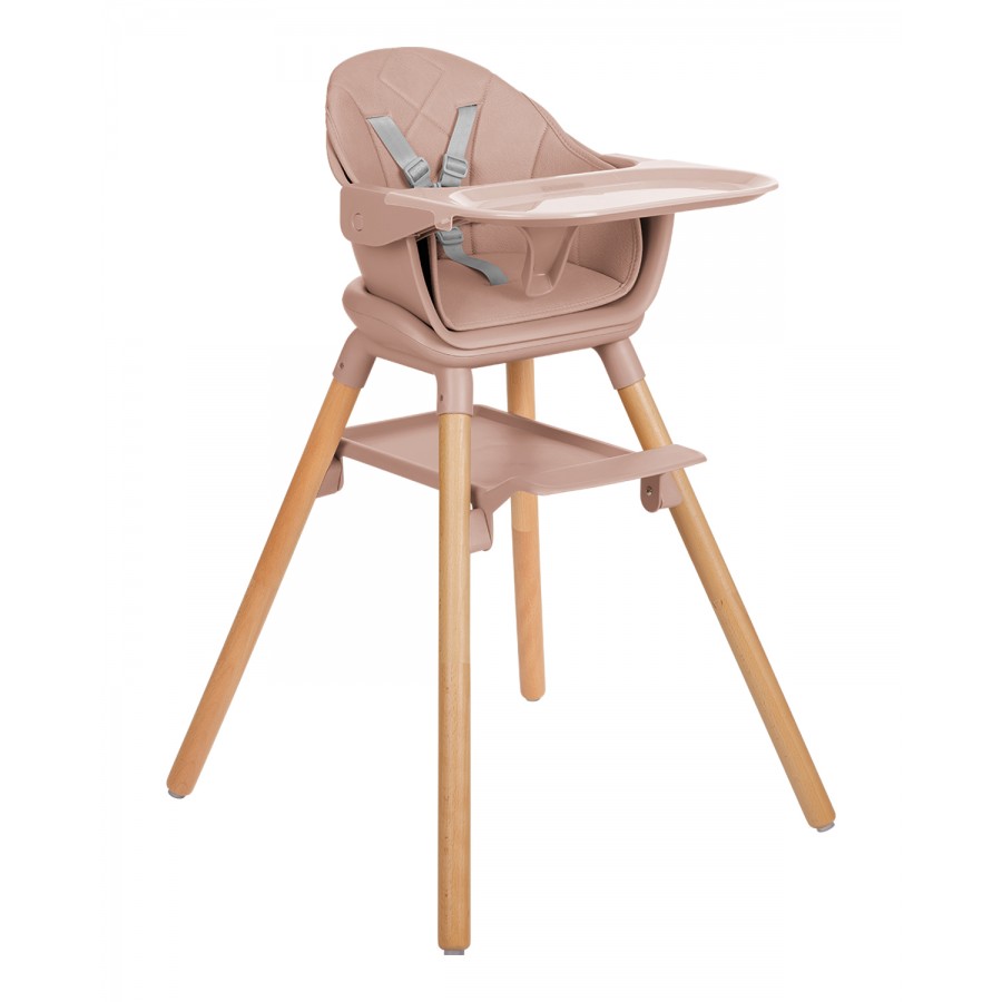 Ξύλινο Καρεκλάκι Φαγητού Kikkaboo Woody Pink (31004010176)