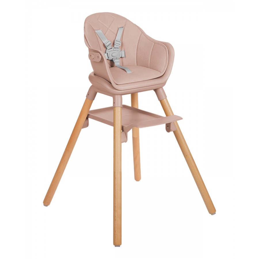 Ξύλινο Καρεκλάκι Φαγητού Kikkaboo Woody Pink (31004010176)