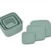 Kikkaboo Σετ μπολάκια από Σιλικόνη 3 τεμαχίων Platinum Silicone Sage (31302050009)