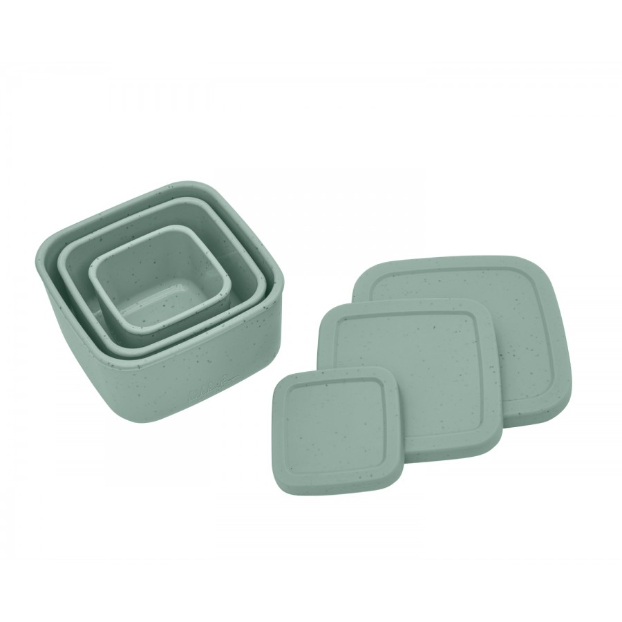 Kikkaboo Σετ μπολάκια από Σιλικόνη 3 τεμαχίων Platinum Silicone Sage (31302050009)