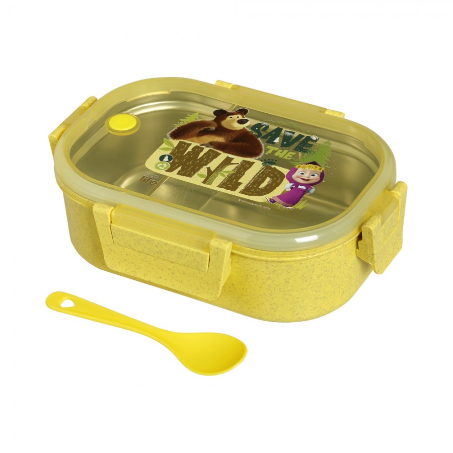 Life Green Φαγητοδοχείο με χώρισμα  Masha - Save The Wild' 900ML (33-BO-9000)