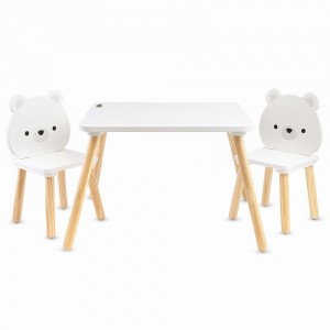 Moni  Σετ Παιδικό Τραπέζι με 2 Καρέκλες από Ξύλο White Bears (3801005602001) Moni  Σετ Παιδικό Τραπέζι με 2 Καρέκλες από Ξύλο White Bears (3801005602001)