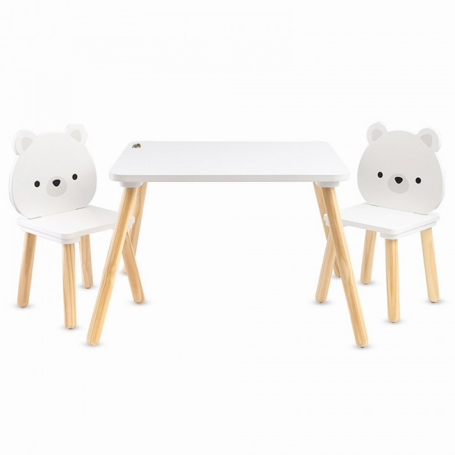 Moni Σετ Παιδικό Τραπέζι με 2 Καρέκλες από Ξύλο White Bears (3801005602001) Moni Σετ Παιδικό Τραπέζι με 2 Καρέκλες από Ξύλο White Bears (3801005602001)