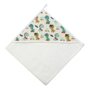 Bunnybebe Βρεφική μπέρτα με κουκούλα (75 X 75)  Dino Ecrou (886-DINO-ΕΚΡΟΥ) Bunnybebe Βρεφική μπέρτα με κουκούλα (75 X 75)  Dino Ecrou (886-DINO-ΕΚΡΟΥ)