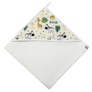 Bunnybebe Βρεφική μπέρτα με κουκούλα (75 X 75)  Safari Ecru (886-SAFARI-ΕΚΡΟΥ) Bunnybebe Βρεφική μπέρτα με κουκούλα (75 X 75)  Safari Ecru (886-SAFARI-ΕΚΡΟΥ)