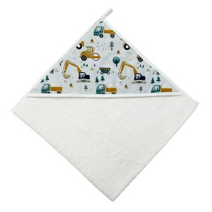 Bunnybebe Βρεφική μπέρτα με κουκούλα (75 X 75)  Tracks (886-TRACK-ΣΙΕΛ)