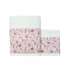 BunnyBebe Βρεφικές Πετσέτες Σετ 2 τεμαχίων (50×90, 70×140), 500gsm Unicorn (994-UNICORN-ΡΟΖ) BunnyBebe Βρεφικές Πετσέτες Σετ 2 τεμαχίων (50×90, 70×140), 500gsm Unicorn (994-UNICORN-ΡΟΖ)