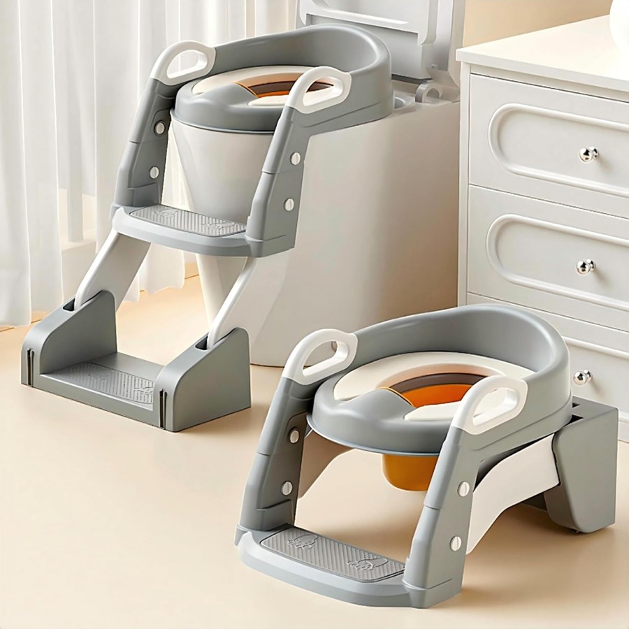 Babywise 3 σε 1 Εκπαιδευτική Σκαλιέρα Τουαλέτας – Grey (BW034)