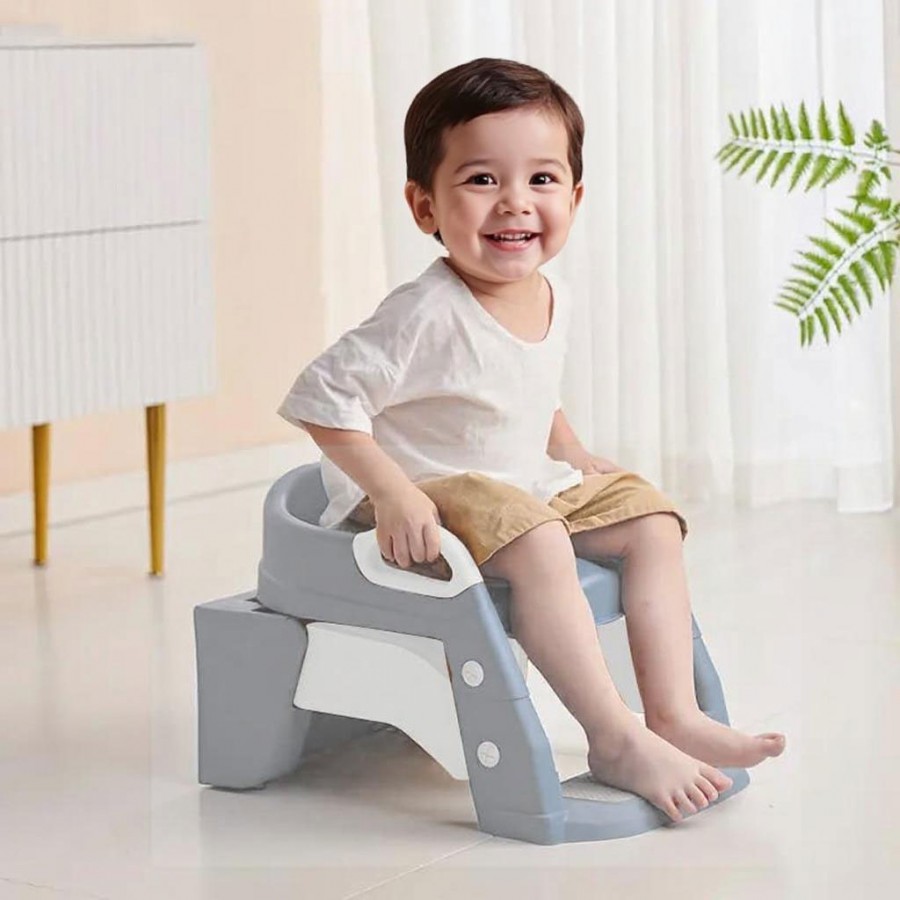 Babywise 3 σε 1 Εκπαιδευτική Σκαλιέρα Τουαλέτας – Grey (BW034)