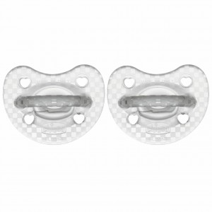 Chicco Πιπίλα Όλο Σιλικόνη PhysioForma Soft Διάφανη Για 16-36 Μηνών 2τμχ (C60-73086-31)