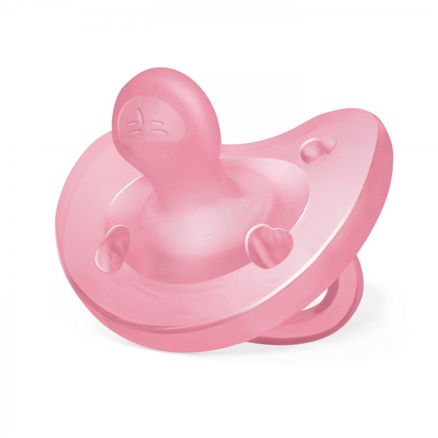 Chicco Πιπίλα Όλο Σιλικόνη PhysioForma Soft Ροζ Για 6-16 Μηνών (C60-73091-92)