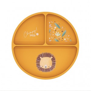 Sassi Δίσκος φαγητού από  Σιλικόνη με βεντούζα & χωρίσματα Chompy the Lion (SI0665)