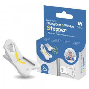 Sipo Ασφάλεια για επάλληλη συρόμενη πόρτα/παράθυρο 2τμχ (SIP-SBS-D11)