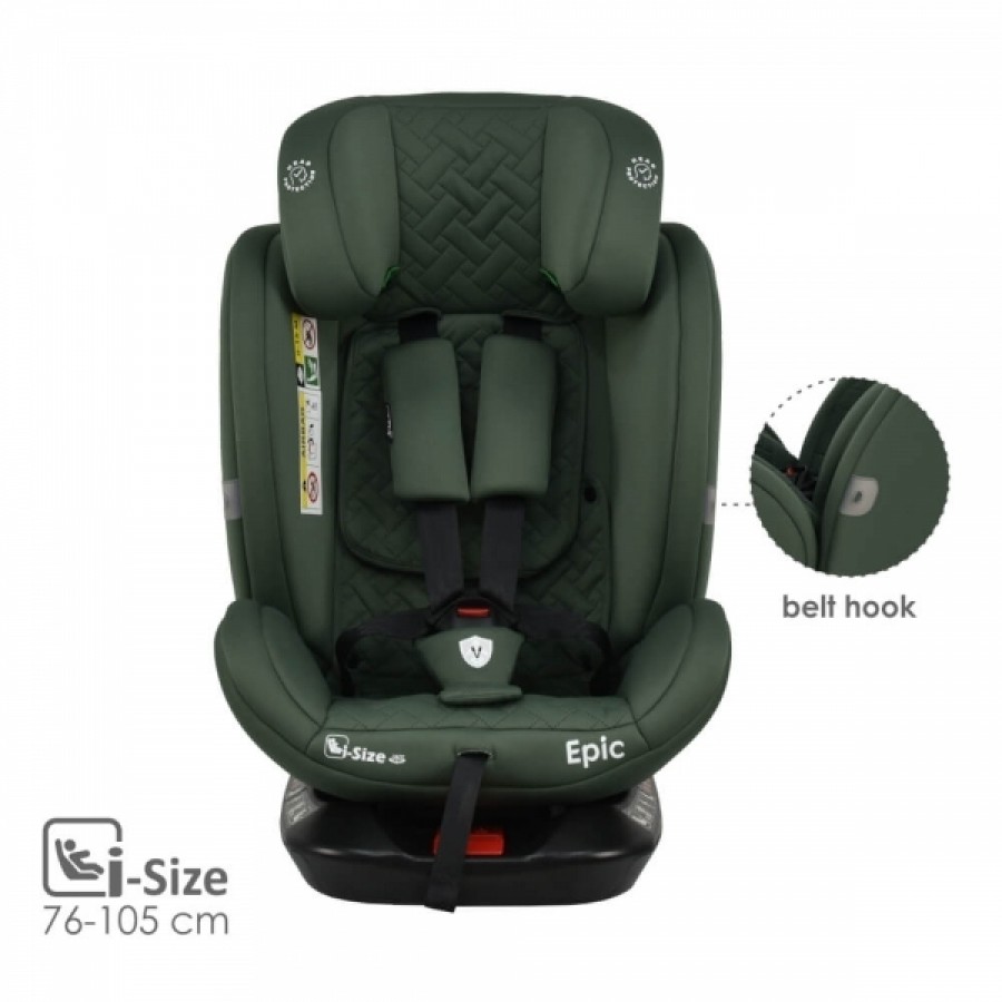 Bebestars Κάθισμα Αυτοκινήτου Epic Isofix i-Size 360° Green (921-176)