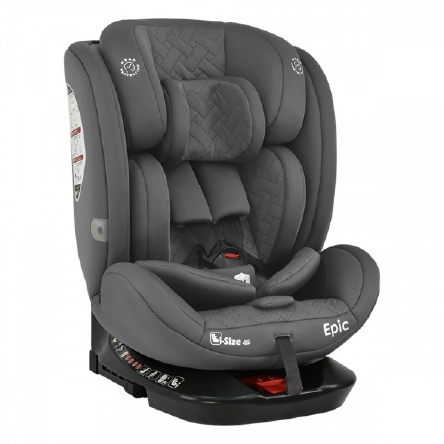 Bebestars Κάθισμα Αυτοκινήτου Epic Isofix i-Size 360° Grey (921-186)
