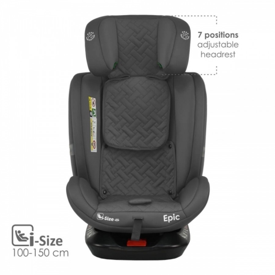 Bebestars Κάθισμα Αυτοκινήτου Epic Isofix i-Size 360° Grey (921-186)
