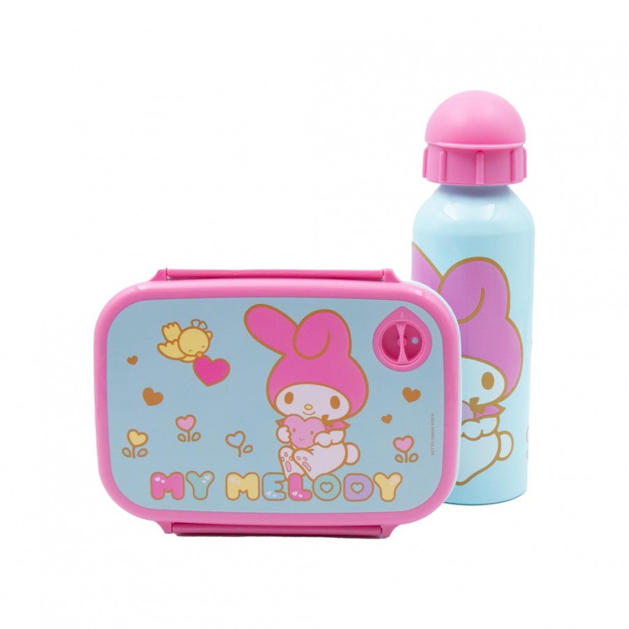 Must Σετ Φαγητού My Melody περιέχει 1 φαγητοδοχείο και 1 παγούρι αλουμινίου (000490119)