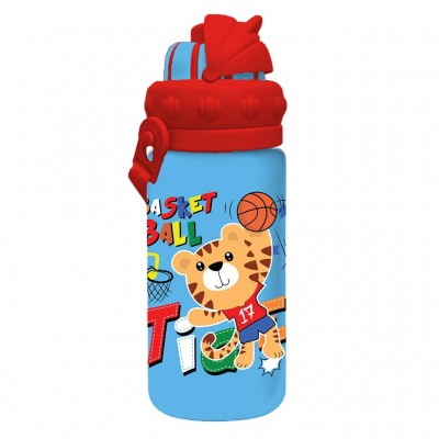 Must Παγούρι Νηπίου PCTG 400ml με Καλαμάκι Basketball Tiger (000587555)