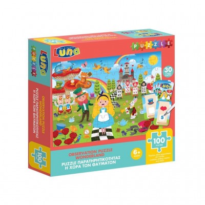 Luna Toys Παζλ Παρατηρητικότητας Η Χώρα των Θαυμάτων 49x36 εκ. 100 Τμχ. (000621803)