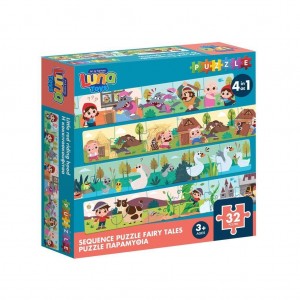 Luna Toys Παζλ Φτιάξε την Ιστορία Παραμύθια Luna Toys 32 Τμχ (000622325)