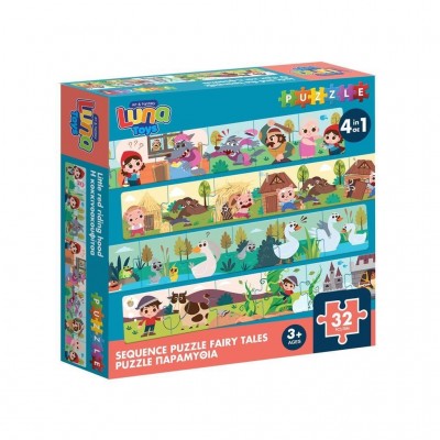 Luna Toys Παζλ Φτιάξε την Ιστορία Παραμύθια Luna Toys 32 Τμχ (000622325)