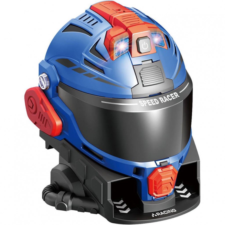 Luna Toys Πάρκινγκ Κράνος Μπλε με 2 μεταλλικά αυτοκινητάκια με φως & ήχο (000623128)