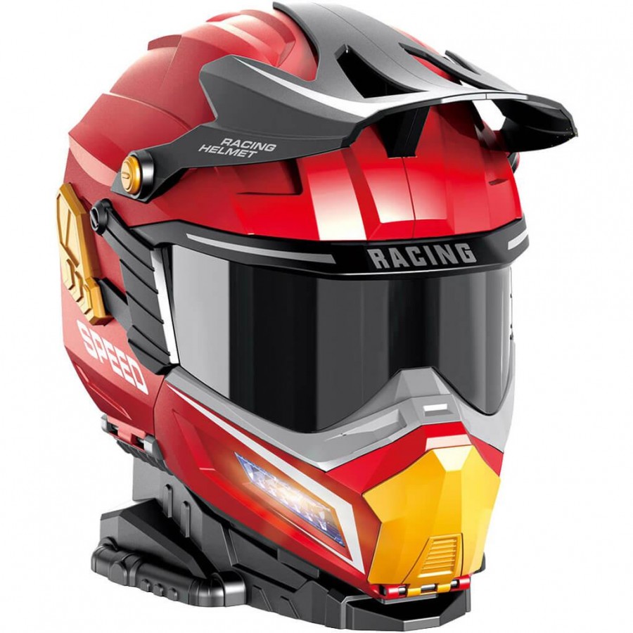 Luna Toys Πάρκινγκ Κράνος Κόκκινο 25Χ20Χ28CM με 2 μεταλλικά αυτοκινητάκια με φως & ήχο (000623129)