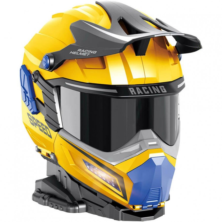 Luna Toys Πάρκινγκ Κράνος Κίτρινο 25Χ20Χ28CM με 2 μεταλλικά αυτοκινητάκια με φως & ήχο (000623130)