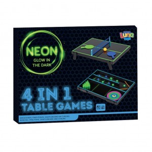 Luna Toys Neon Επιτραπέζια Παιχνίδια 4 σε 1 (000623322)